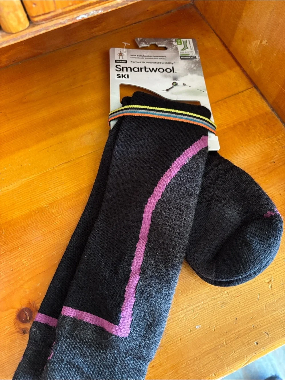 Smartwool WoMen’s Ski Socks - Black with Pink Accent